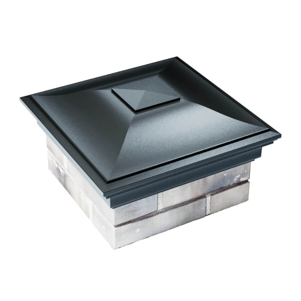 Колпак Zking Монблан Черный на столб 1.5х1.5 еврокирпича 0.7НФ (355х355мм) в Аксубаево фото