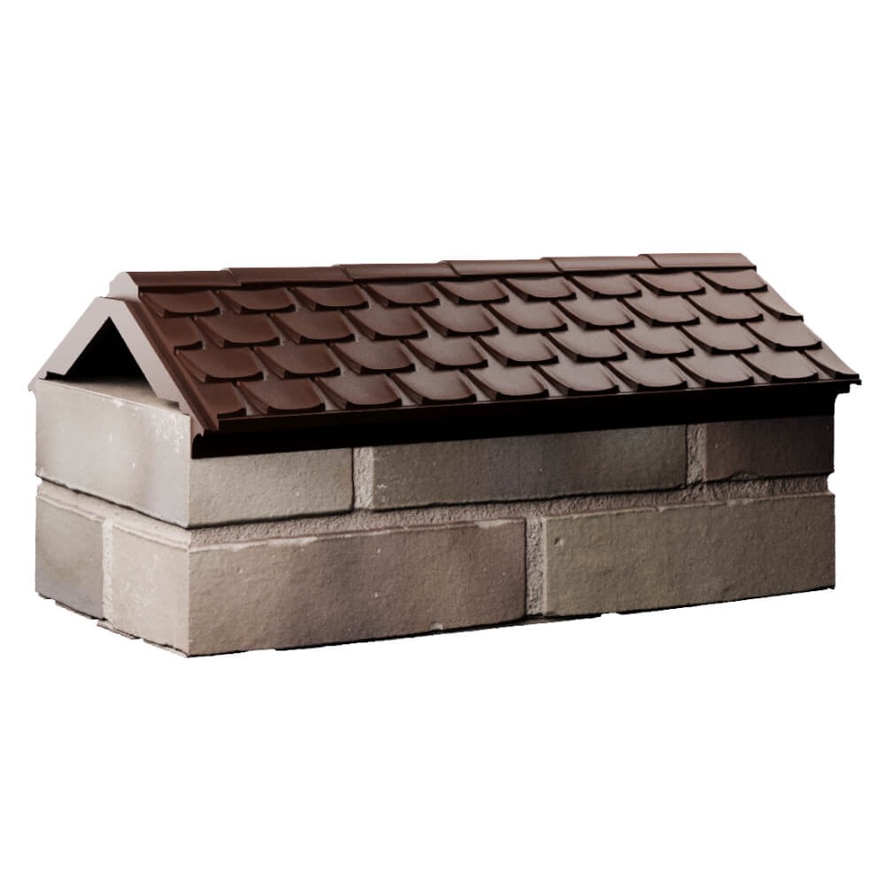 Парапет Zking Эльбрус Коричневый с посадкой на 1 кирпич (255мм) Аксубаево фото